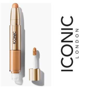 ICONIC LONDON - NWT - Radiant Concealer & Brightening Duo in GOLDEN TAN. 2-in-1